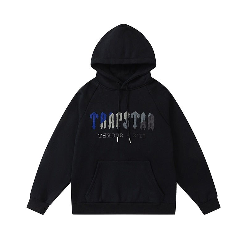 Trapstar Decoded Schwarz-Blau Chenille Trainingsanzug – Stilvoll, Bequem, Urban
