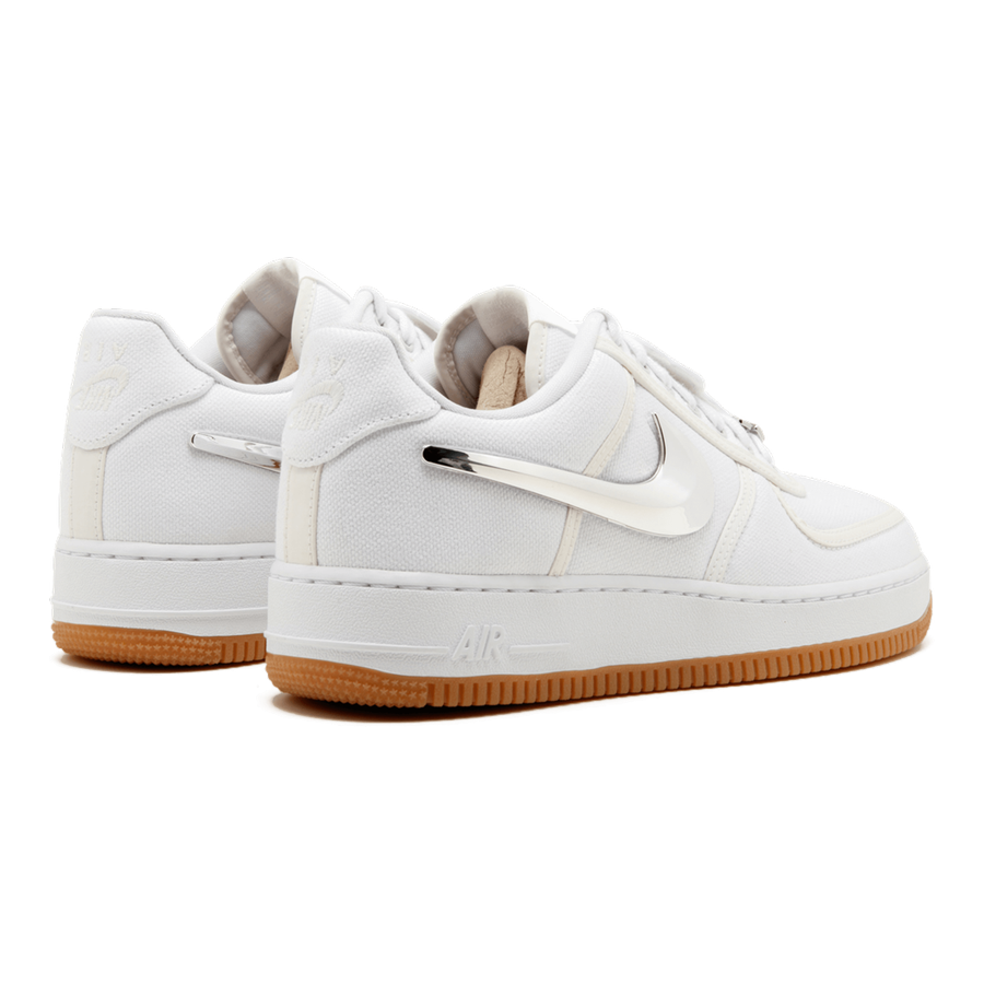 Nike Air Force 1 Low Travis Scott White – Kultiger Canvas Sneaker Wechsel-Swoosh