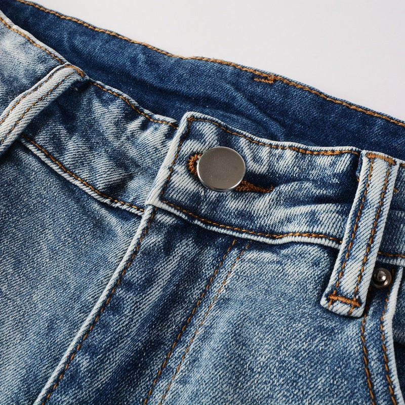 Amiri Blue Gradient Slim Fit Designer Jeans Herren – Luxuriöser Denim Style