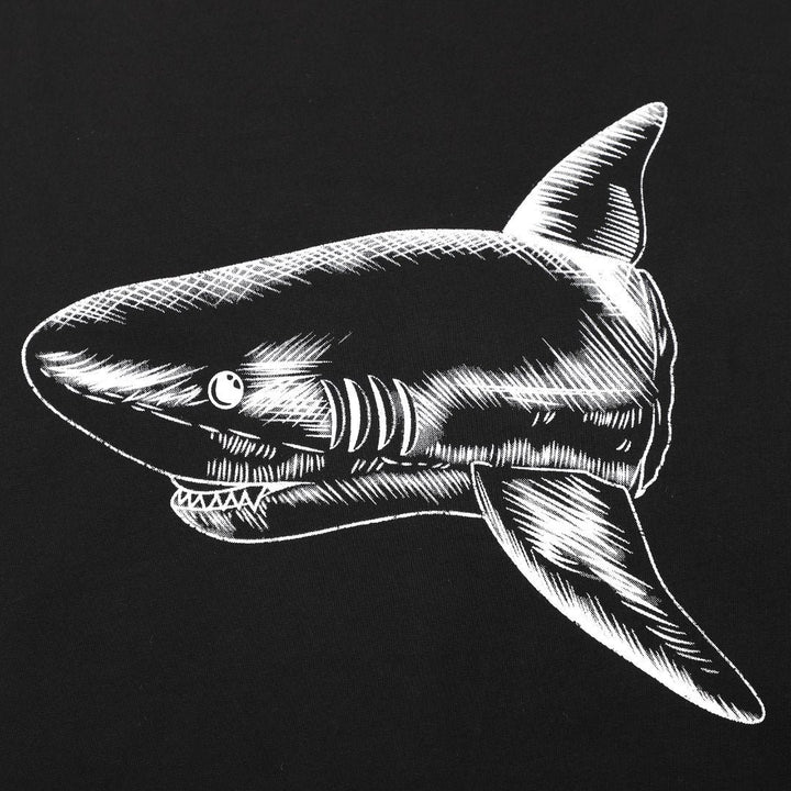 Palm Angels Shark T-Shirt: Luxuriöses Designer-Shirt mit Haifisch-Print, Urbaner Stil