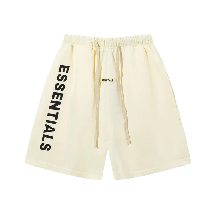 Essentials Beige Shorts: Bequeme, stylische Baumwoll-Shorts für lässigen Streetwear-Look