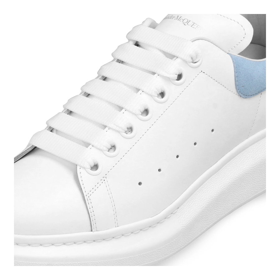 Alexander McQueen Erhöhte Sohle Sneaker Weiß Blau Luxus Freizeitschuh