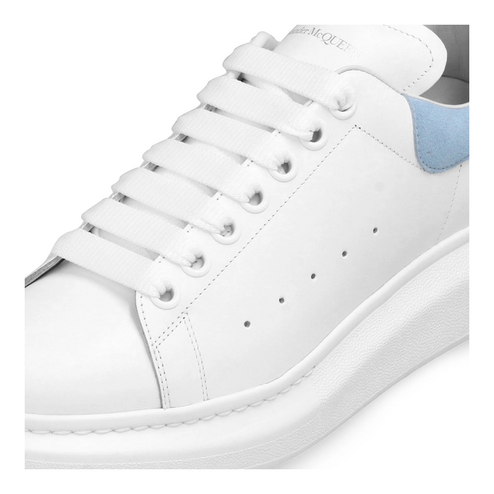 Alexander McQueen Erhöhte Sohle Sneaker Weiß Blau Luxus Freizeitschuh