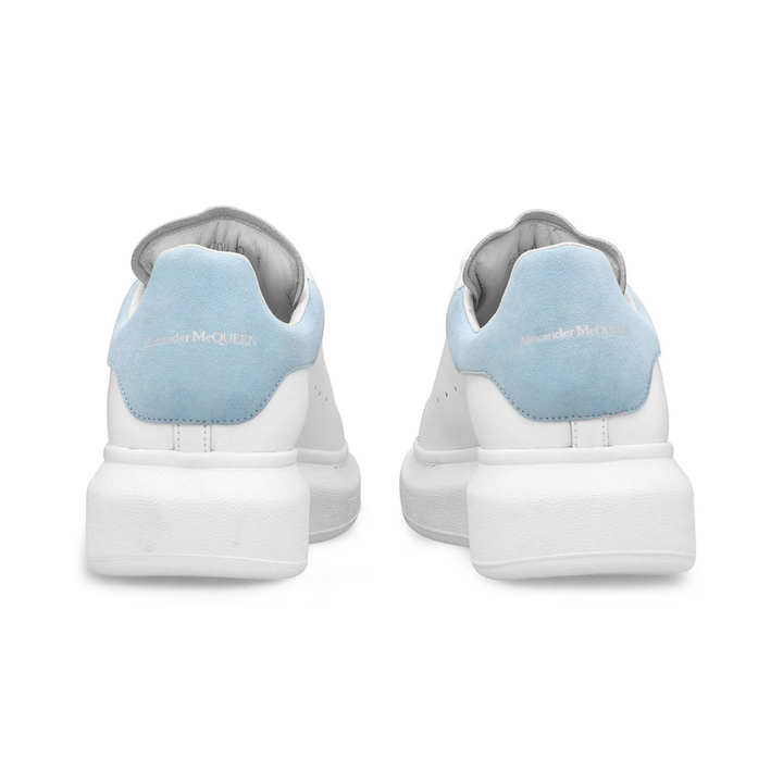Alexander McQueen Erhöhte Sohle Sneaker Weiß Blau Luxus Freizeitschuh
