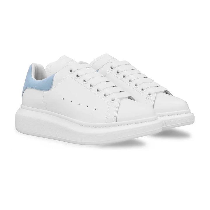 Alexander McQueen Erhöhte Sohle Sneaker Weiß Blau Luxus Freizeitschuh