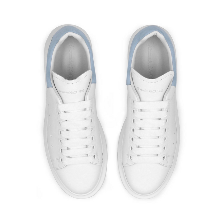 Alexander McQueen Erhöhte Sohle Sneaker Weiß Blau Luxus Freizeitschuh