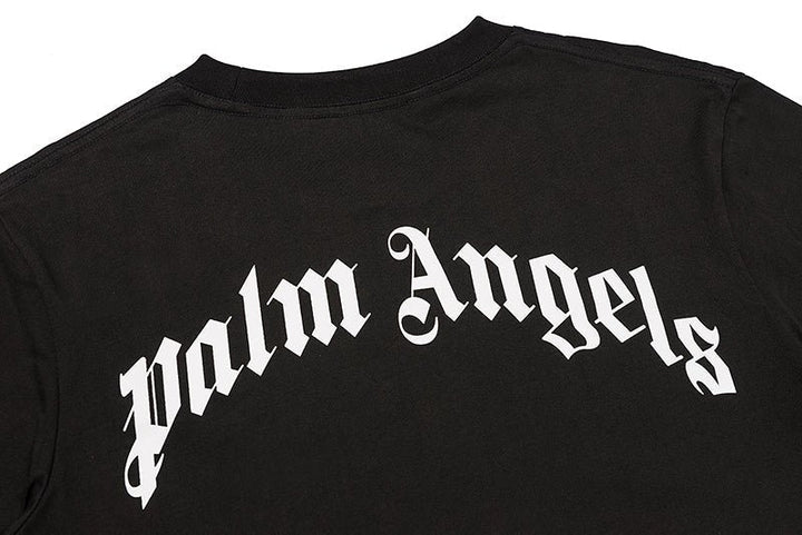 Palm Angels Croco T-Shirt Schwarz Weiß Baumwolle Kurzarm Luxus Streetwear Herren
