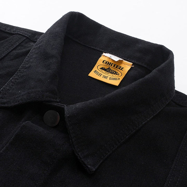 Corteiz Schwarzes Denim Set: Stilvoller Streetwear-Look für Ihn und Sie