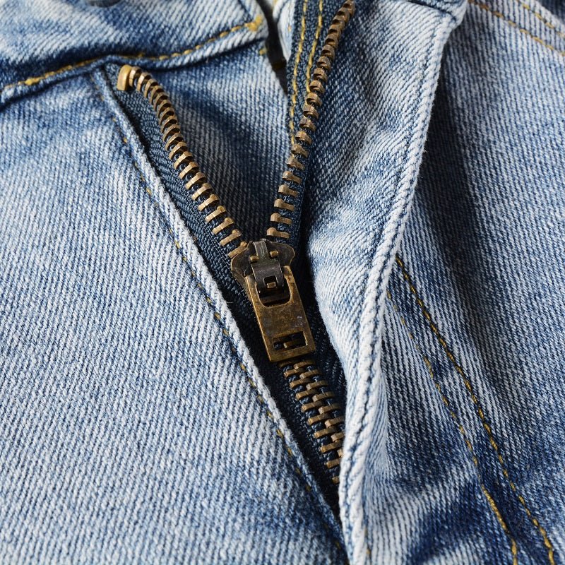 Amiri Herren Designer Jeans mit Farbspritzern – Stylische Blaue Denim Hose