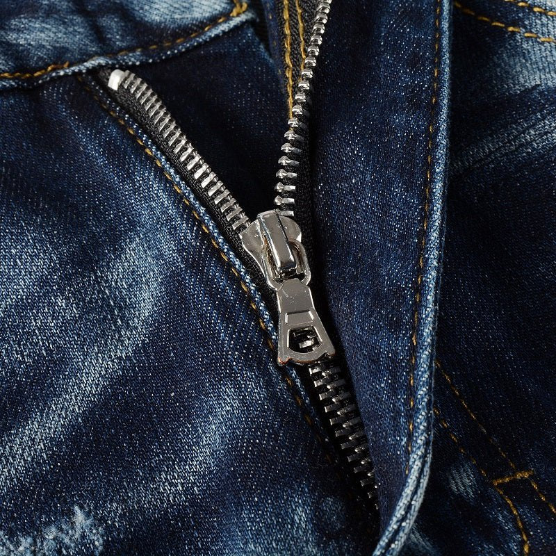 Amiri Paint Drip Blaue Herrenjeans – Luxuriöser Streetwear-Stil mit einzigartigem Design