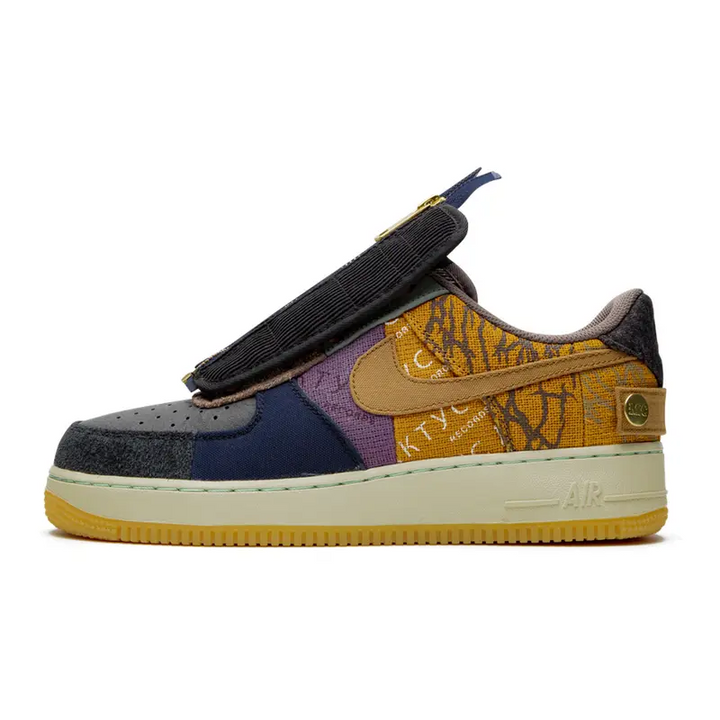 Einzigartiger Nike Air Force 1 Low Travis Scott Cactus Jack Patchwork Streetwear Sneaker