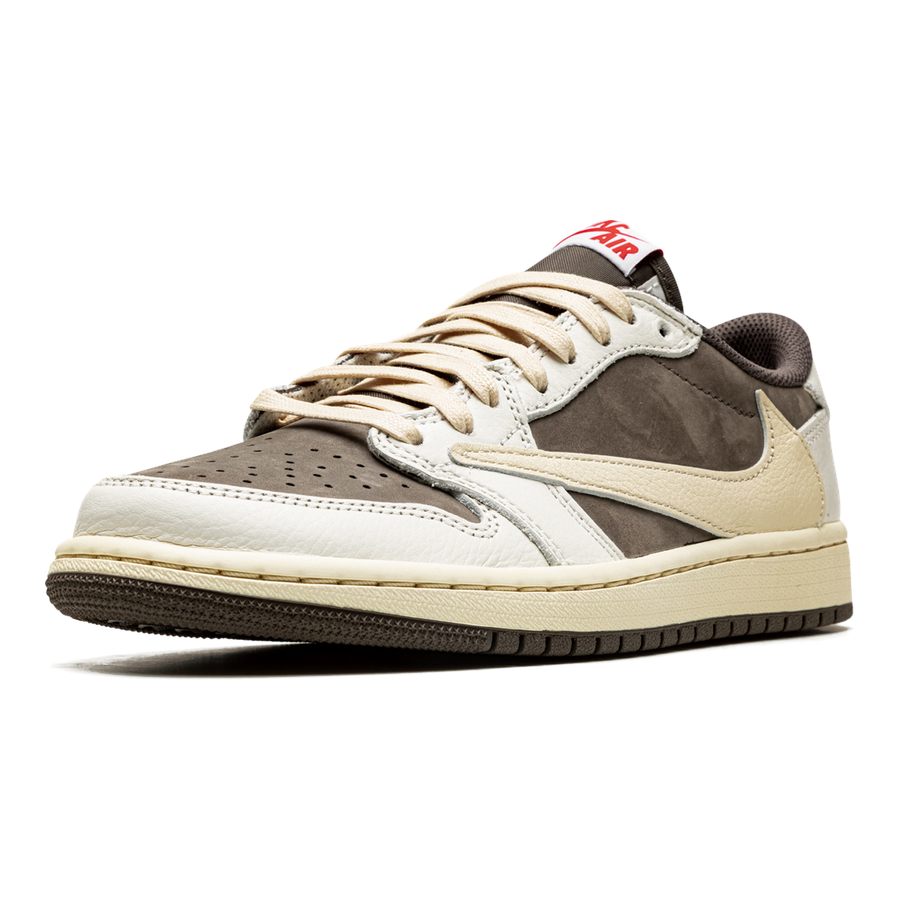 Exklusiver Travis Scott Air Jordan 1 Low "Reverse Mocha" Nubuk-Leder-Sneaker