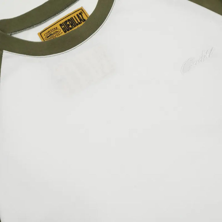 Corteiz Weiß Olive Langarmshirt – Stylisch, Komfortabel, Exklusiv, Streetwear Look
