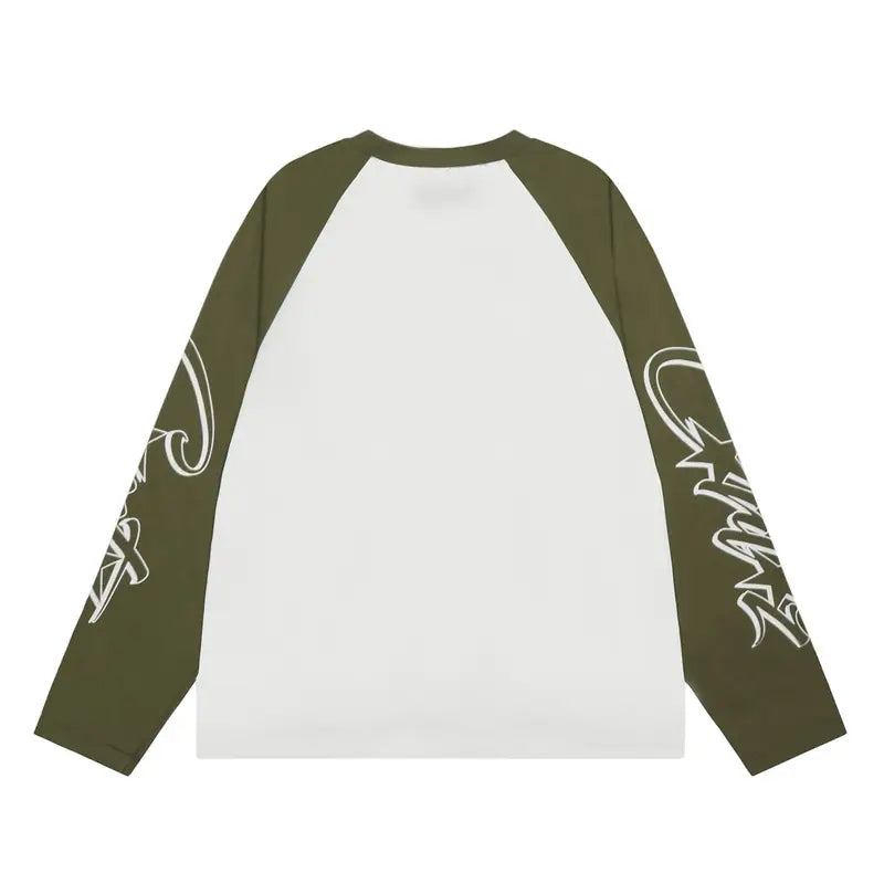 Corteiz Weiß Olive Langarmshirt – Stylisch, Komfortabel, Exklusiv, Streetwear Look