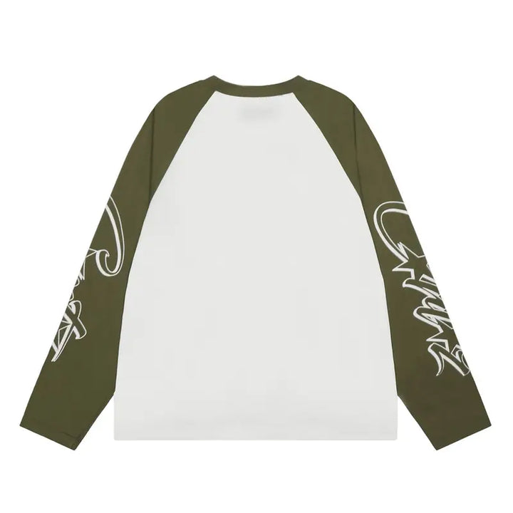 Corteiz Weiß Olive Langarmshirt – Stylisch, Komfortabel, Exklusiv, Streetwear Look