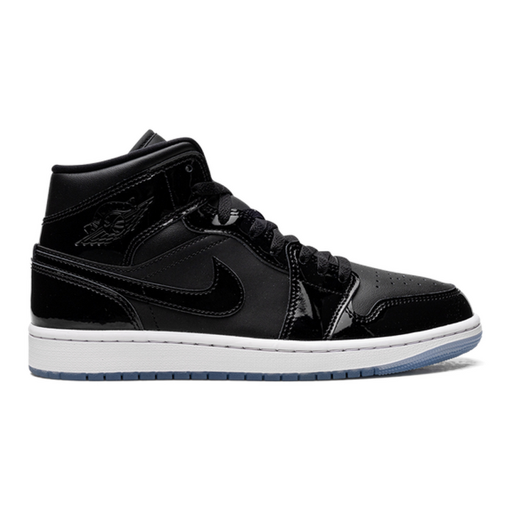 Air Jordan 1 Mid SE "Space Jam" Herren-Sneaker: Patentleder, Icy Sohle, Kult-Design