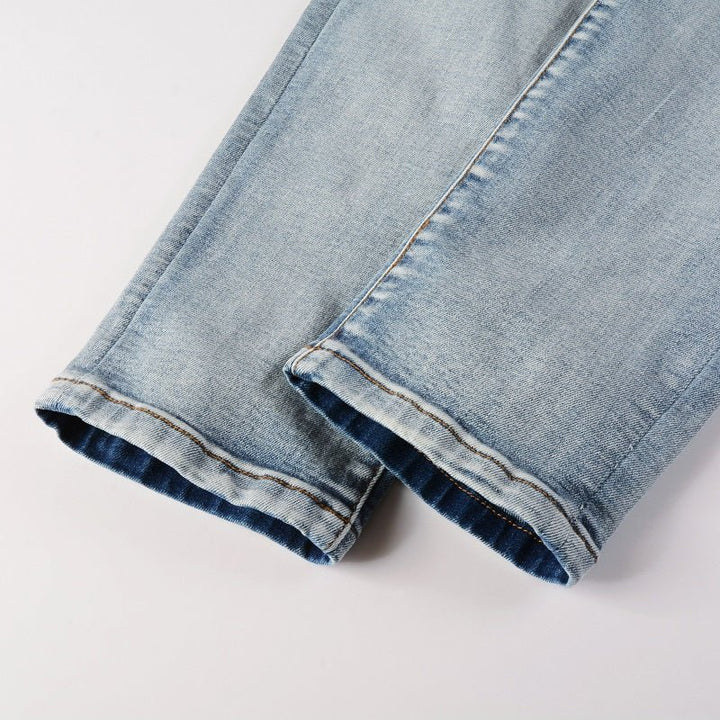 Amiri Blue Gradient Slim Fit Designer Jeans Herren – Luxuriöser Denim Style