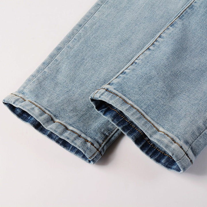Amiri Blaue Diamond Jeans für Herren – Luxuriöse Designer Denim mit Distressed Details