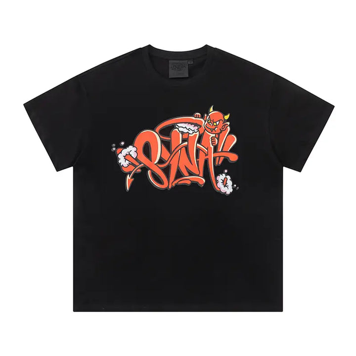 Syna World London Streetwear Baumwoll-T-Shirt – Urbaner Stil, Hoher Tragekomfort