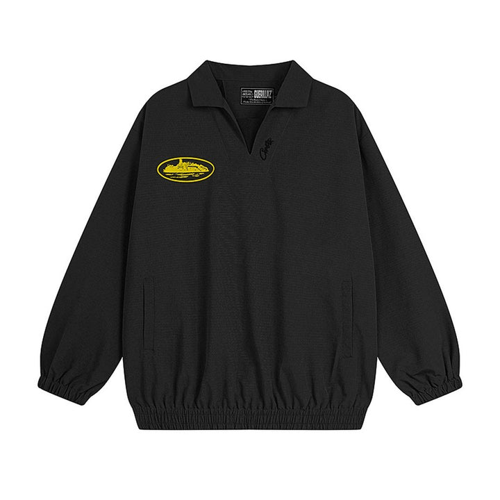 Corteiz Streetwear Jacke: Stylisch, Schwarz-Gelb, Exklusiv, Perfekt für Urban-Looks