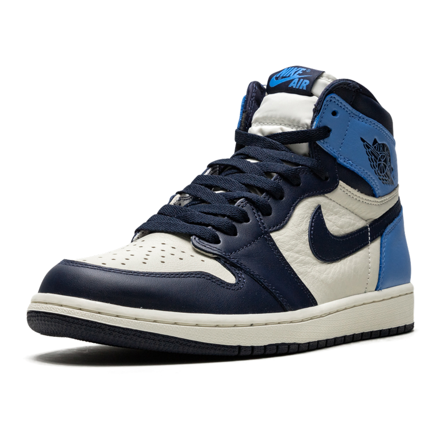 Legendärer Air Jordan 1 Retro High OG 'Obsidian/University Blue' Premium Leder Herren Sneaker