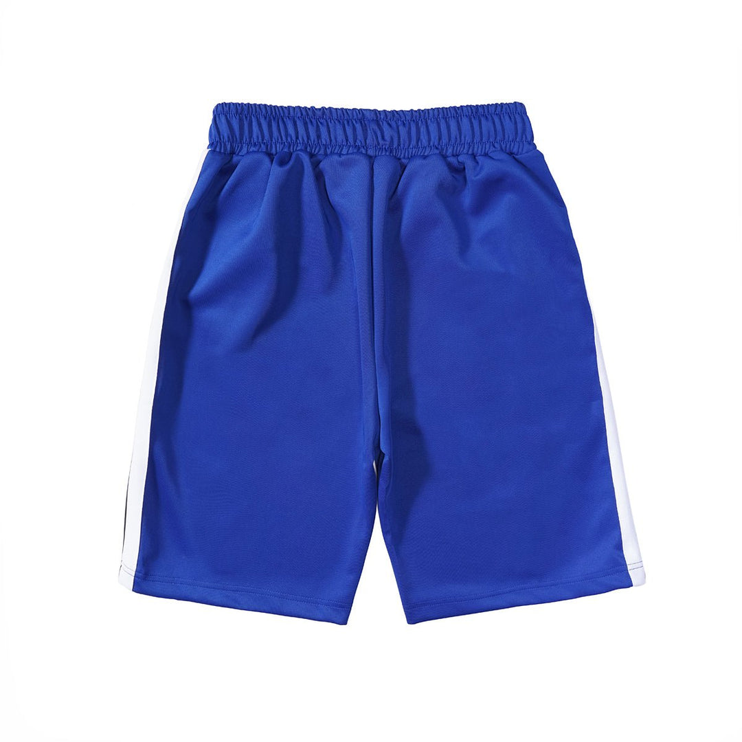 Stilvolle Palm Angels Blaue Sport-Shorts für Herren mit Logo-Print und Bequemer Passform