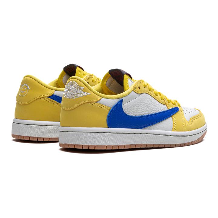 Exklusiver Travis Scott Jordan 1 Low OG WMNS Canary Damen Leder Sneaker