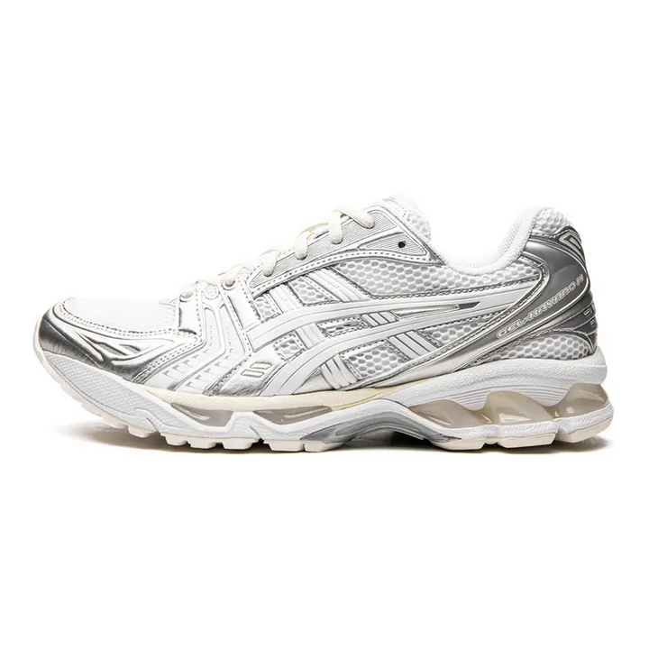 Asics GEL-Kayano 14 JJJJound Silber/Weiß Retro Sneaker – Komfort & Stil