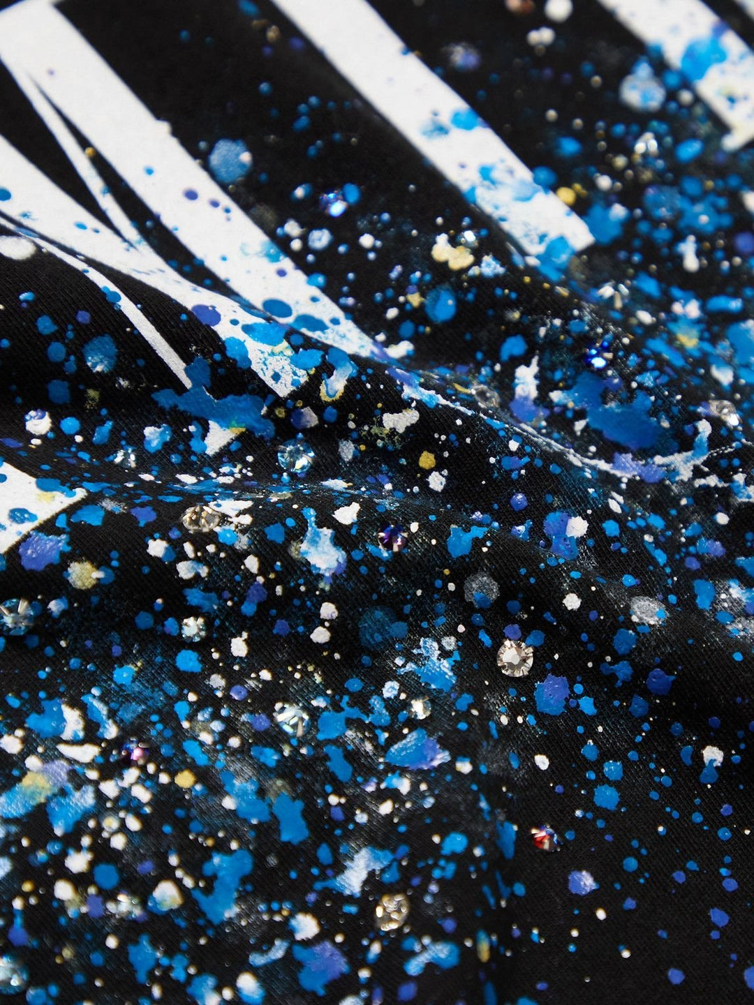 Amiri Luxus Paint Splatter T-Shirt Schwarz Baumwolle Herren Designer Streetwear