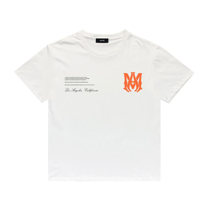 Amiri Militär-Specs Schablonen-T-Shirt – Exklusives Designer Herren Basic Streetwear