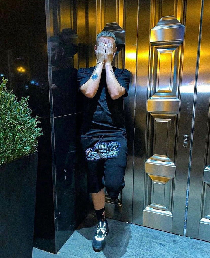 Trapstar London Shooters Schwarzes Kurzset: Premium Urban Streetwear Zweiteiliges Outfit
