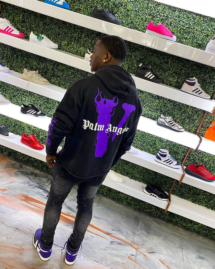 V-LONE Angels Hoodie: Exklusiver Streetwear Kapuzenpullover mit auffälligem Statement-Print