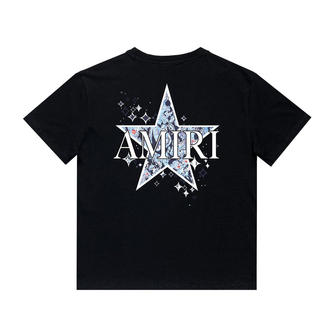 Amiri Paisley Star T-Shirt für Herren – Luxuriöses Designer-Shirt mit Stern-Muster