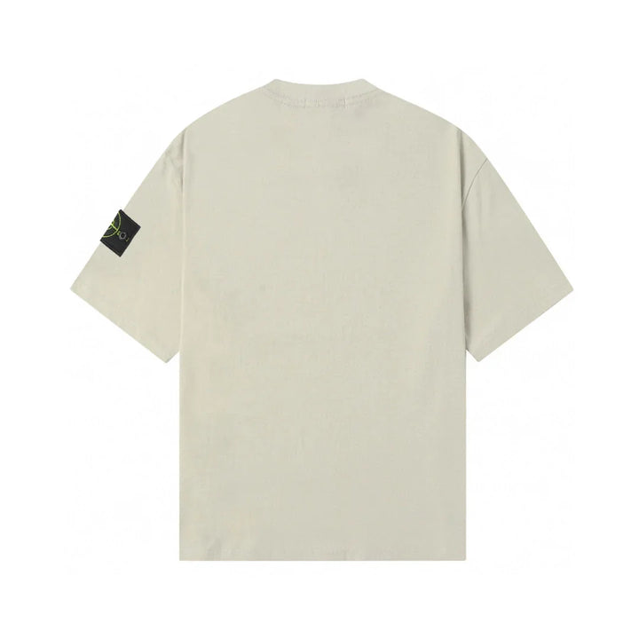 Stone Island Monochromes Herren T-Shirt – Innovativer Baumwoll-Komfort mit Kompass-Patch