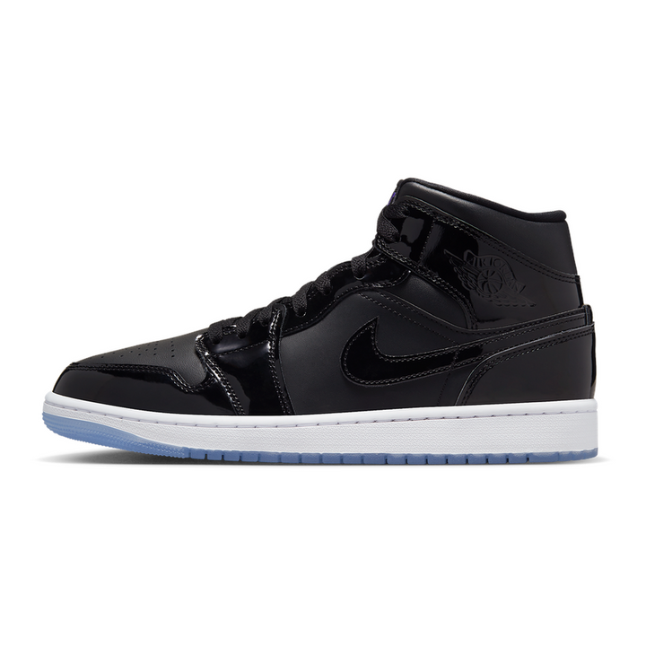 Air Jordan 1 Mid SE "Space Jam" Herren-Sneaker: Patentleder, Icy Sohle, Kult-Design