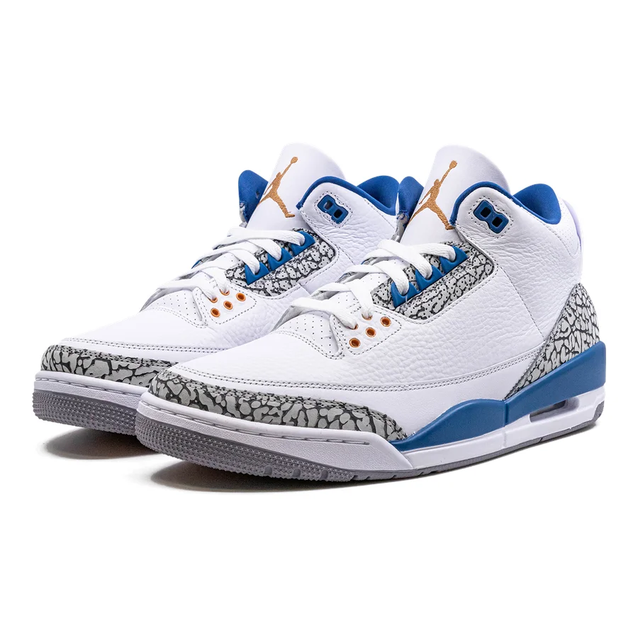 Air Jordan 3 Retro "Wizards" Herren Basketballschuh Premium-Leder Vintage-Design
