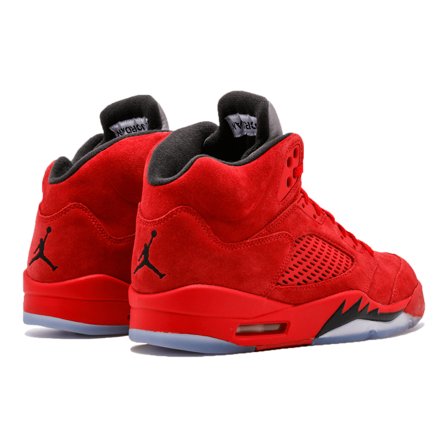 Air Jordan 5 Retro 'Red Suede' Sneaker – Klassischer Stil, Premium Wildleder, Legendäre Bulls Vibes