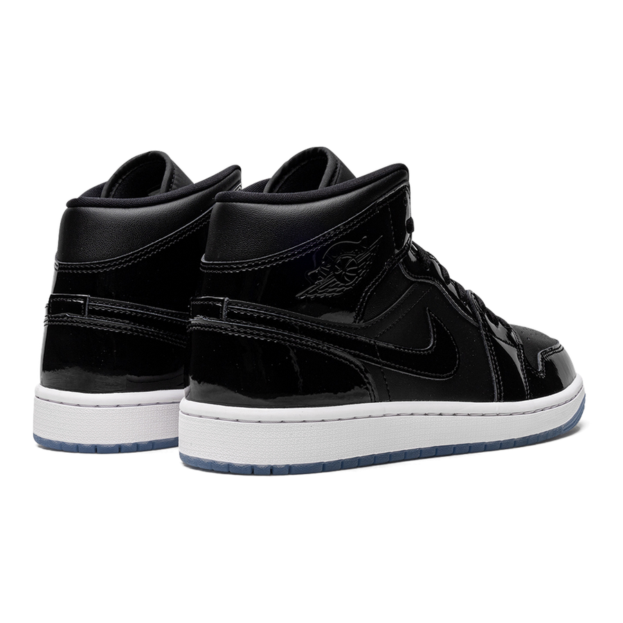 Air Jordan 1 Mid SE "Space Jam" Herren-Sneaker: Patentleder, Icy Sohle, Kult-Design