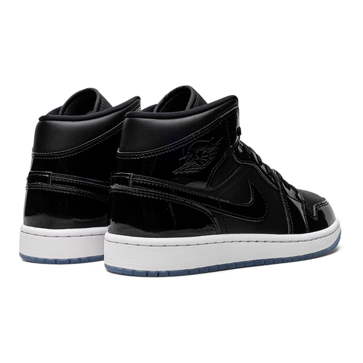 Air Jordan 1 Mid SE "Space Jam" Herren-Sneaker: Patentleder, Icy Sohle, Kult-Design