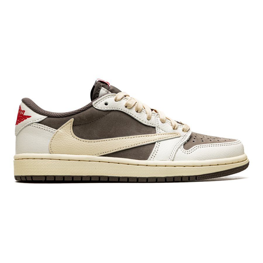 Exklusiver Travis Scott Air Jordan 1 Low "Reverse Mocha" Nubuk-Leder-Sneaker