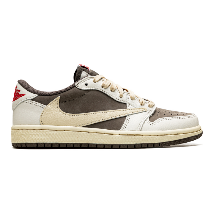 Exklusiver Travis Scott Air Jordan 1 Low "Reverse Mocha" Nubuk-Leder-Sneaker