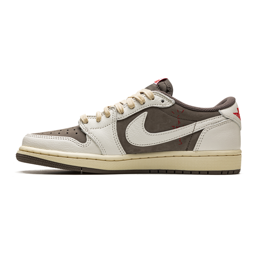 Exklusiver Travis Scott Air Jordan 1 Low "Reverse Mocha" Nubuk-Leder-Sneaker