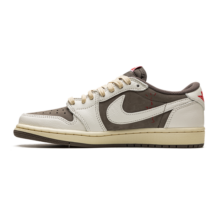 Exklusiver Travis Scott Air Jordan 1 Low "Reverse Mocha" Nubuk-Leder-Sneaker