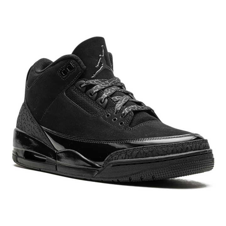 Air Jordan 3 Retro "Black Cat" Elegante Schwarze Sneaker für Herren – Legendärer Style