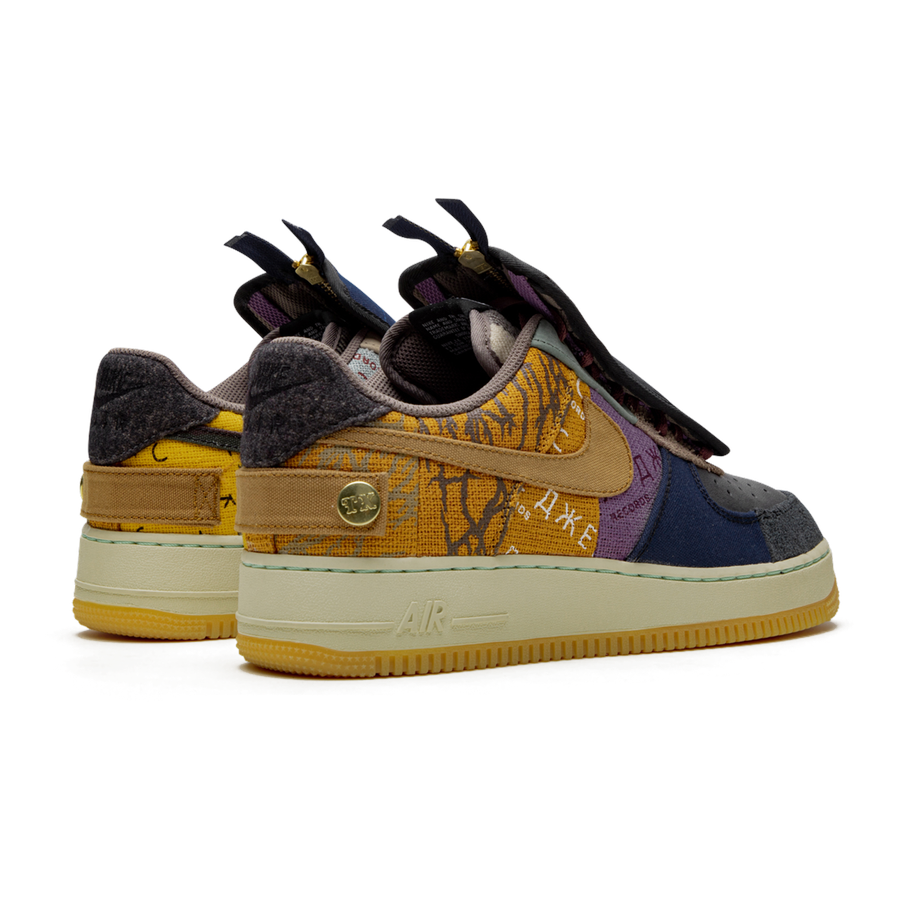 Einzigartiger Nike Air Force 1 Low Travis Scott Cactus Jack Patchwork Streetwear Sneaker