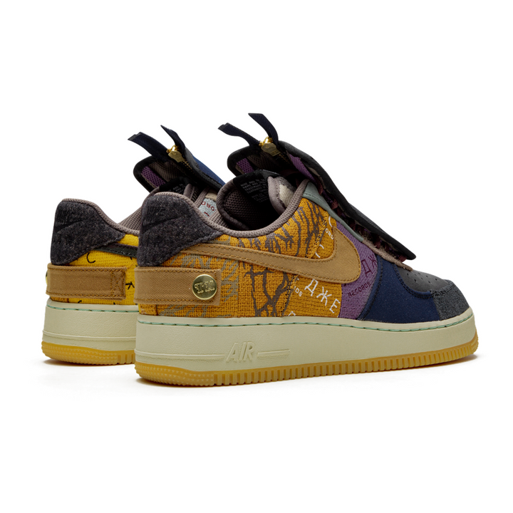 Einzigartiger Nike Air Force 1 Low Travis Scott Cactus Jack Patchwork Streetwear Sneaker