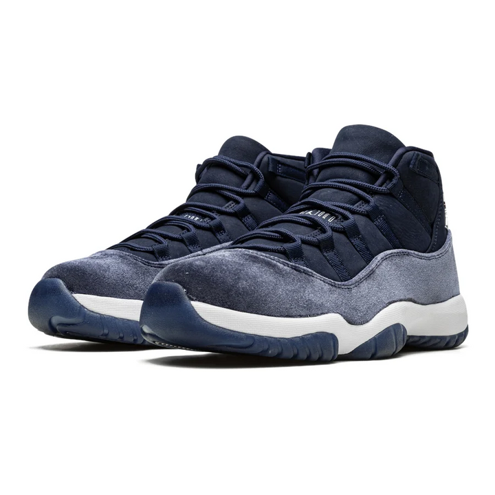 AIR JORDAN 11 Samt WMNS "Midnight Navy" Luxus-Sneaker Damen Basketballschuh