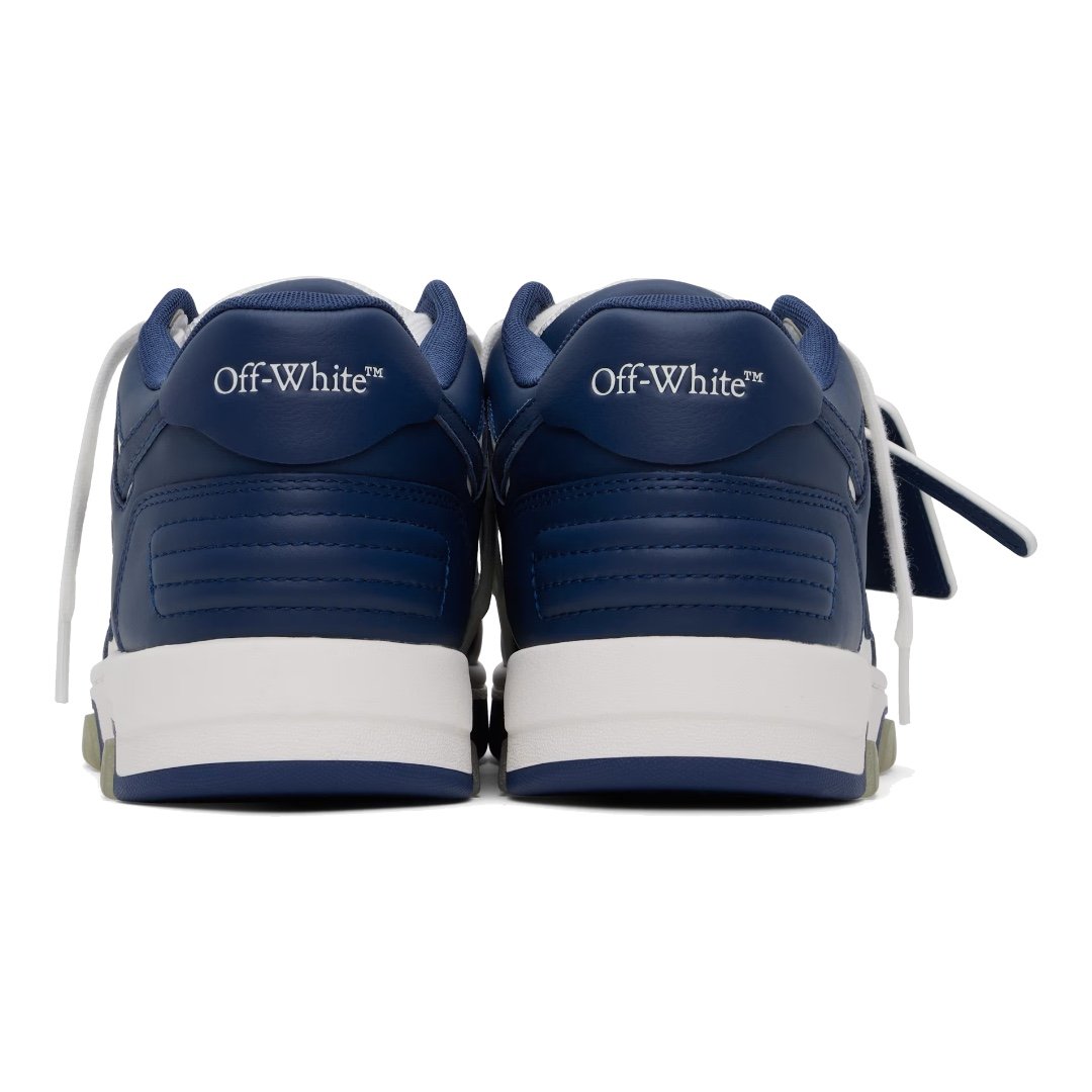 Off-White Out Of Office Sneaker Weiß Navy Blau Sportlicher Hybrid-Freizeitschuh