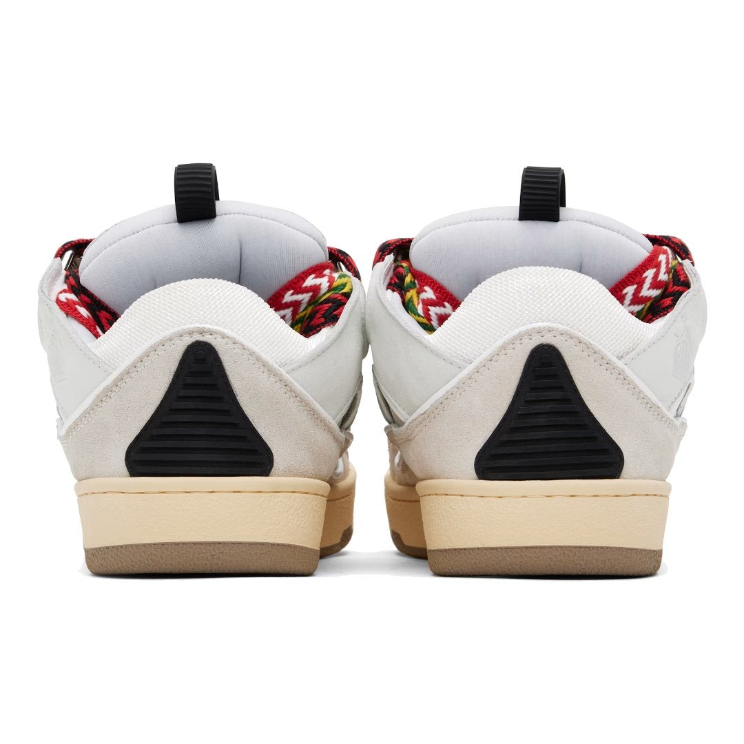 Lanvin Curb Sneaker Weiß – Edles Kalbsleder, Nubuk & Mesh Low-Top Design