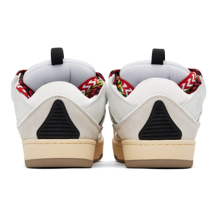 Lanvin Curb Sneaker Weiß – Edles Kalbsleder, Nubuk & Mesh Low-Top Design